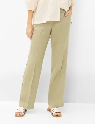 Brax Damen Palazzohose Style MAINE FADED KHAKI Grün Khaki, grün - khaki, Gr. 42K