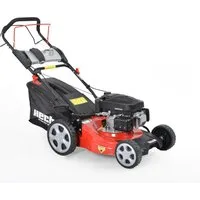 Hecht Benzinrasenmäher 543 SX mit Radantrieb 2,4 kW / 3,2 PS, 45L Fangkorb, 42 cm Schnittbreite, 8-stufige zentrale Schnitthöhe von 26 – 65 mm