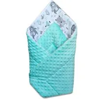 Babymajawelt Pucksack Puckdecke Minky Einschlagdecke Neugeborene Babydecke Schlafsackersatz, Decke zum Einschlafen, Zudecken, Kuscheln. Made in EU, Größe 75x75 cm
