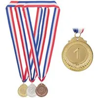 relaxdays Dekoobjekt 3er Set Medaille für Kinder