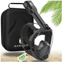 Khroom Schnorchel Schnorchelmaske Erwachsene Tauchermaske Vollgesichtsmaske Schnorcheln (geprüfte CO₂ Sicherheit, Vollgesichtsmaske Tauchmaske), Seaview Pro