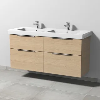 Sanipa 3way Waschtischunterbau zu Villeroy & Boch Subway 2.0 Waschtisch mit 4 Auszügen, Eiche-Nordic UM61748