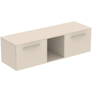 Ideal Standard Möbel-Set 160cm i.life B 2 Auszüge 1 mi.off.Fach Gr.Chrom Sandbeige matt, T5846NF T5846NF