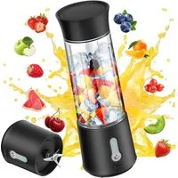 TUWENA Akku-Smoothie-Maker Tragbarer Mixer,500ml Smoothie Mixer Klein Mini Mixer Standmixer Klein, 6 Klingen, USB Aufladung Blender für Shake Milchshake Saft Babynahrung