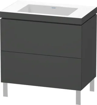 Duravit L-Cube c-bonded Set bodenstehend Graphit Matt 800x480x698 mm - LC6937N4949 LC6937N4949