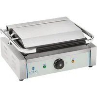 Royal Catering Kontaktgrill Tischgrill geriffelt Elektrogrill Panini Grill Sandwich Maker Gastro, 2200 W