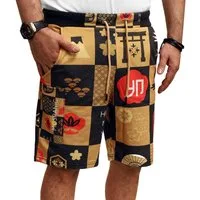 RMK Shorts Herren Short kurze Hose Sommer Bermuda Sporthose Bunt Elastikbund mit Tunnelzug