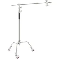 Neewer SC330W Metall C-Ständer Pro, Höhenverstellbar 146-330 cm Lampenstativ (mit 120 cm Auslegerarm 3 Rädern, für Studio-Videoreflektor Monolight)