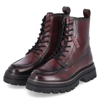 Salamander Schnürboots  Rot - Gr. 37 -  Leder und Textil