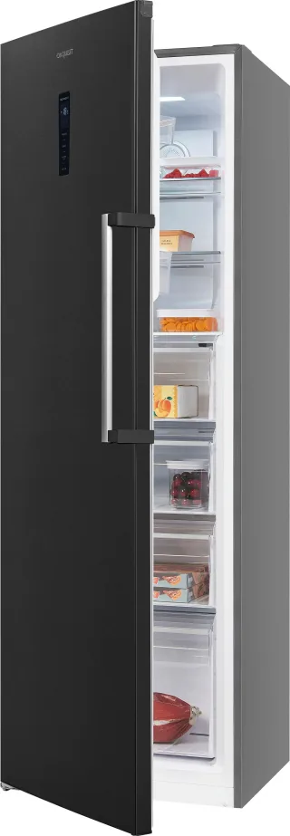 exquisit Gefrierschrank "GS295-NF-H-040D" 185 cm hoch 60 cm breit 4*-Gefrierschrank NoFrost mit LED-Anzeige&Ice-Maker für schnelles Eis