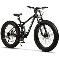 Velors Fatbike 26 Zoll Fat Tire 4.0 MTB für Herren Damen und Jungen, 21 Gang Shimano Tourney Schaltwerk, mechanische Scheibenbremse, Fat Bike Mountainbike