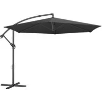 SONGMICS Sonnenschirm, Ø 300 cm,UV-Schutz UPF 50+,mit Kurbel,mit Ständer