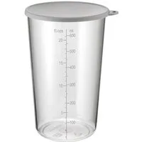 ESGE-Zauberstab Messbecher, mit Deckel 600 ml, lebensmittelecht, mikrowellen- & tiefkühlgeeignet, Messskala