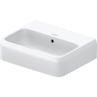 Duravit Collection One Handwaschbecken 0746450060 45x35cm, ohne Hahnloch, mit Überlauf, Hahnlochbank, weiß Hochglanz