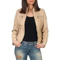 malito more than fashion Lederimitatjacke malito Damen Jacke, Kunstleder Jacke, Jacke mit Zipper, lässige Bikerjacke kurz geschnitten Slim Fit