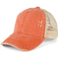 styleBREAKER Baseball Cap Ponytail Baseball Cap Used Look mit Mesh Einsatz (1-St)
