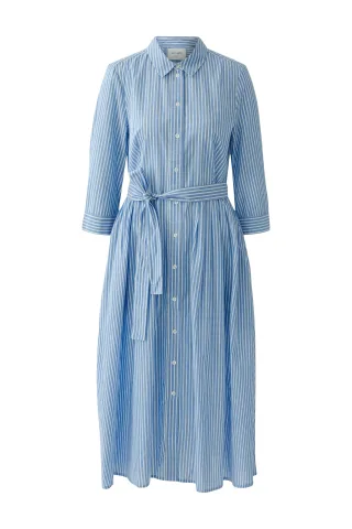 Oui - Midikleid lt blue white - Gr. - 42