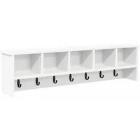 vidaXL Regal Wandmontierter nachttisch Wandhalterung Weiß 100 x 16 x 26 cm, 1-tlg.