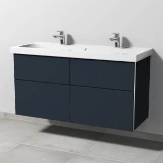 Sanipa 3way Waschtischunterbau zu Geberit iCon Light Waschtisch mit 4 Auszügen, Marine-Matt BP5761R