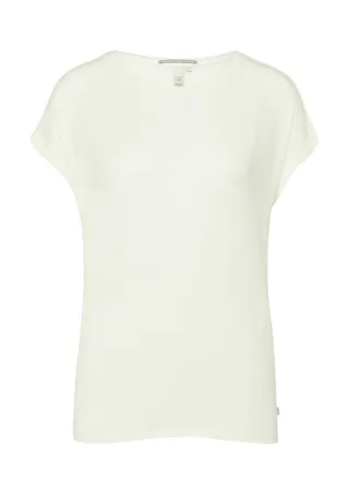 Q/S designed by - Loose Fit-Shirt im Lyocellmix weiß - Gr. - L