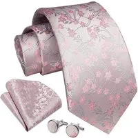 LuxusKollektion Krawatte Krawatte Herren Paisley Hochzeit Set Hell-Pink Einheitsgröße