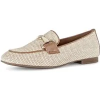 Gabor Slipper Blockabsatz, Businessschuh, Ballerina mit goldfarbenem Schmuckelement