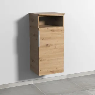 Sanipa 3way Mittelschrank mit 1 Tür und 1 offenem Fach, Eiche Natural-Touch, UM13585 UM13585