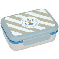 LÄSSIG Lunchbox Lässig Brotdose Kinder - Edelstahl Lunchbox, Sunny Explorer Grün