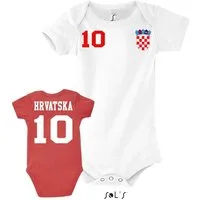 Blondie & Brownie Strampler Kinder Baby Kroatien Hrvatska Sport Trikot Fußball Weltmeister WM EM