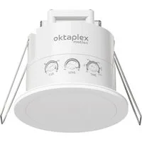 Oktaplex motion Bewegungsmelder Noa Präsenzmelder Decke 360 Grad 24GHz Radar Unterputz, (1-St), 6m Reichweite Badezimmer geeignet IP65 flach weiß