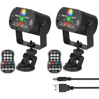 ZonQoonz Discolicht DJ-Disco-Partybeleuchtung, RGB-LED-Laserlicht mit Soundaktivierung