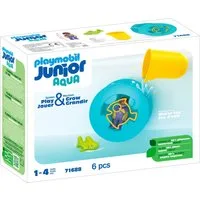 Playmobil® Wasserwirbelrad mit Babyhai (71688), JUNIOR Konstruktions-Spielset, (6 St), Made in Europe