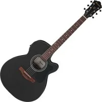Ibanez Westerngitarre Ibanez VC44CE-WK Weathered Black Open Pore, Grand Concert, Akustikgitarre mit Cutaway und Tonabnehmer