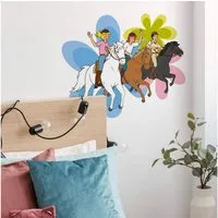 Bibi & Tina Wandtattoo Bibi & Tina Wandsticker Pferd Wandbild selbstklebend, selbstklebendes Kinderzimmer Wandtattoo Pferde, entfernbar