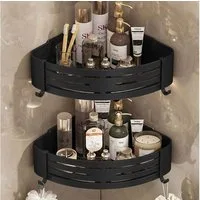 ANYSUN Duschregal Duschablage ohne Bohren Badezimmer Organizer,Badregal Duschregal, 2-tlg., Duschkörbe für Bad Küche Toilette