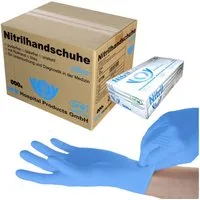 SFM ® Nitril-Handschuhe SOFTLIGHTS : puderfrei F-tex blau Einmalhandschuhe Einweghandschuhe