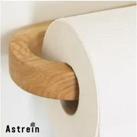 Astrein Toilettenpapierhalter Toilettenpapierhalter Holz ohne Bohren, Eiche