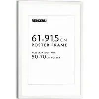 Reinders! Bilderrahmen Bilderrahmen Poster 61x91,5 oder 50x70, für 1 Bilder, Wohnzimmer - Weiß - MDF - 64,5x95 cm