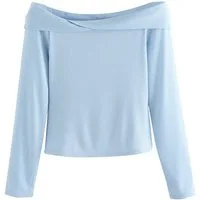Next Blusenshirt Schulterfreies Langarmoberteil mit Lyocell (1-tlg)