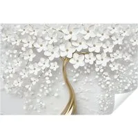 Wallarena Fototapete Vlies Baum Blumen Abstrakt Natur Schlafzimmer, Wohnzimmer 250x175 cm, glatt, 250 x 175 cm