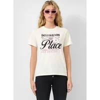 QS Kurzarmshirt T-Shirt T-Shirt mit Frontprint
