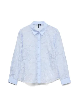 VERO MODA - VMKOVA LS SHIRT WVN Brunnera Blue - Gr. - L