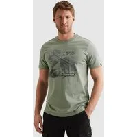 PME LEGEND T-Shirt Short sleeve r-neck single jersey fotoprint mit Logo Print