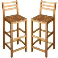 vidaXL Gartenstuhl Barhocker 2 Stk. Massivholz (2 St)