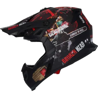 Broken Head (A-Minus-Ware) MX Motocross-Helm Resolution Rot