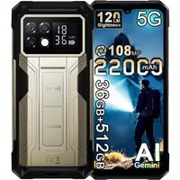DOOGEE S200 Max 5G Outdoor Handy, 22000mAh/66W, Dual 120LM Campinglicht Smartphone (6.72 Zoll, 512 GB Speicherplatz, 108 MP Kamera, 512GB, 1.3'' AMOLED Heckdisplay, 6.72'' 120Hz, 100MP Kamera, Dual SIM)