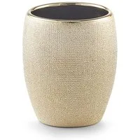 Zeller Present Becher Zahnputzbecher "Glitter, Steinzeug, Steinzeug, gold, 300 ml, Ø8,1 x 9,8 cm