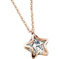 Firetti Kette mit Anhänger Schmuck Geschenk Edelstahl Halsschmuck Halskette Ankerkette Stern, mit Zirkonia (synth)