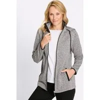Sieh an! Allwetterjacke Strickfleece-Jacke Langarm