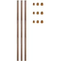 Lauschaer Glas Gartenstecker Rosenkugelstab Gartenkugelstab mit Korkaufsatz, für Rosenkugeln naturbelassenes Holz